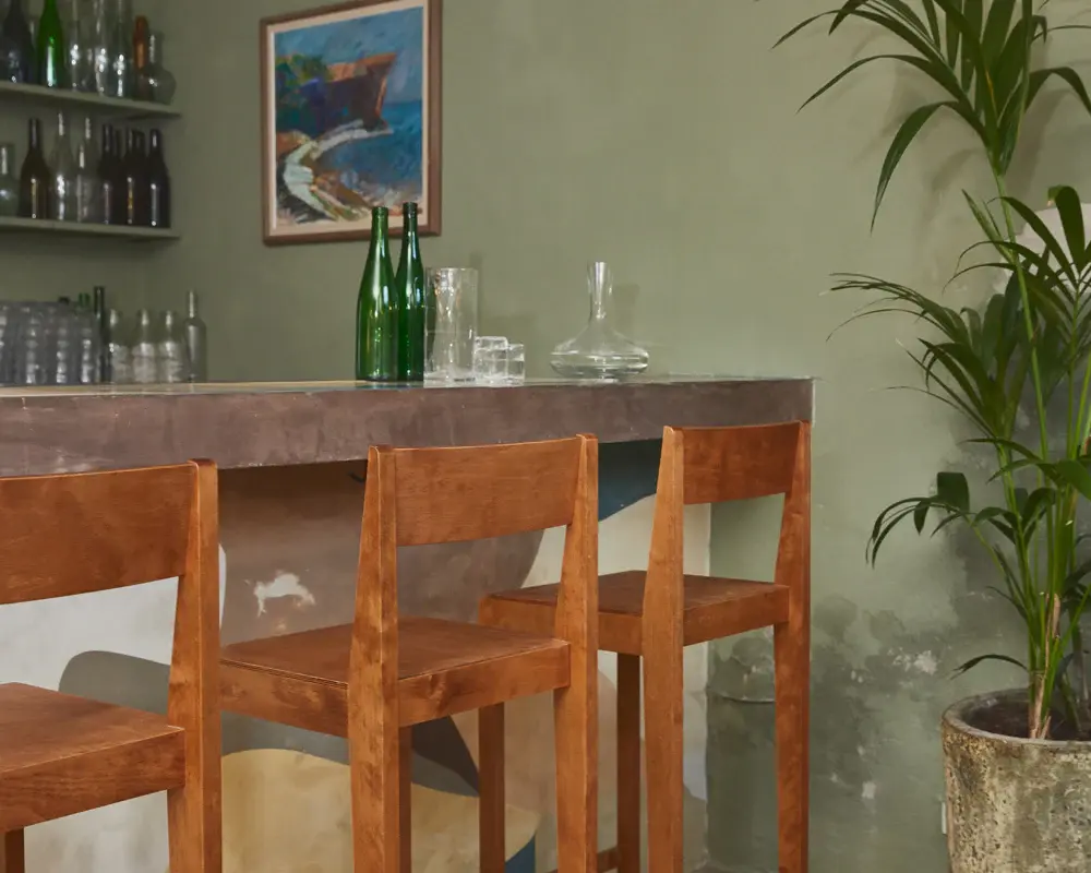 Frama Bar Chair 01 Warm Brown Birch H65