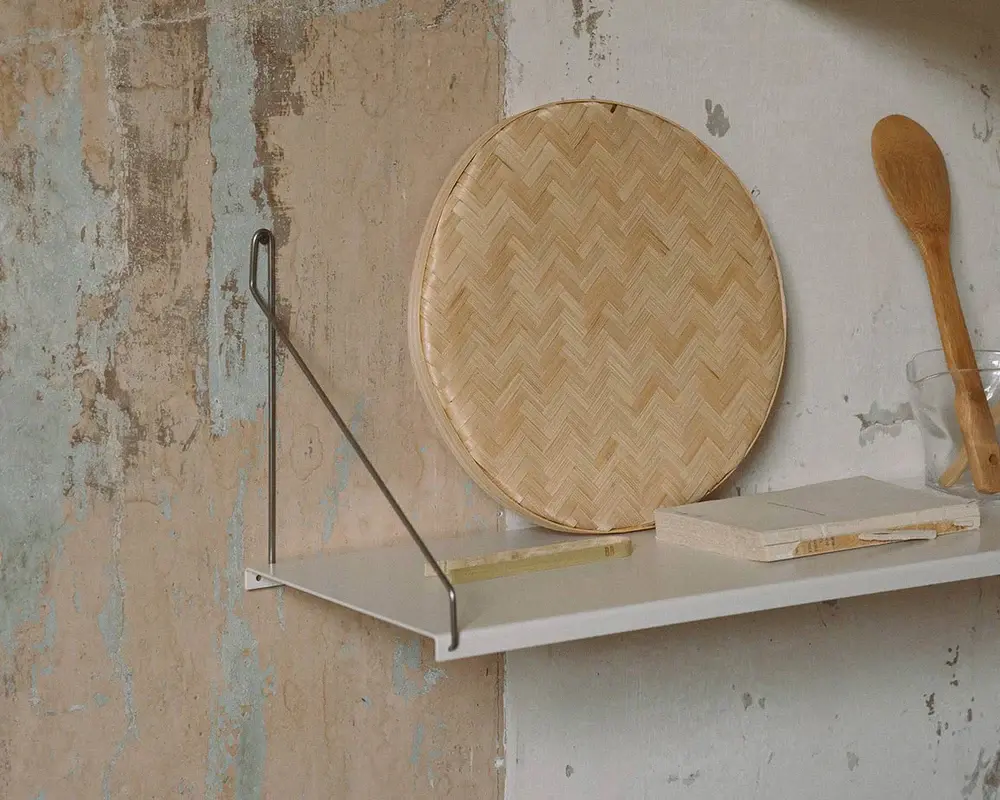 Frama Single Shelf Warm White Steel D20/W80