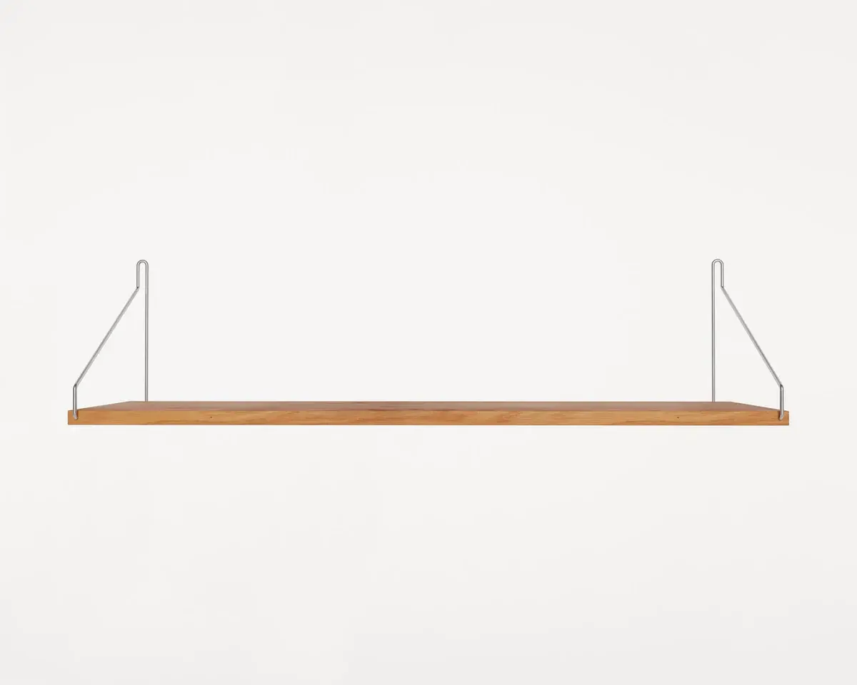 Frama Single Shelf Natural Oak/ Stainless Steel D20/W80