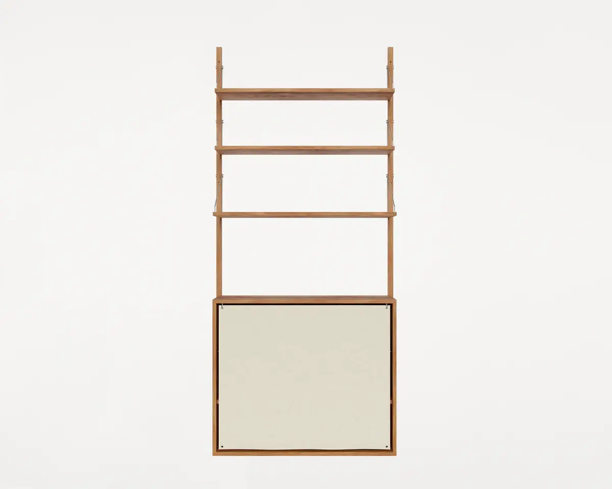 Frama Shelf Library Canvas Cabinet Section Natural Oak / Canvas H1852 W80