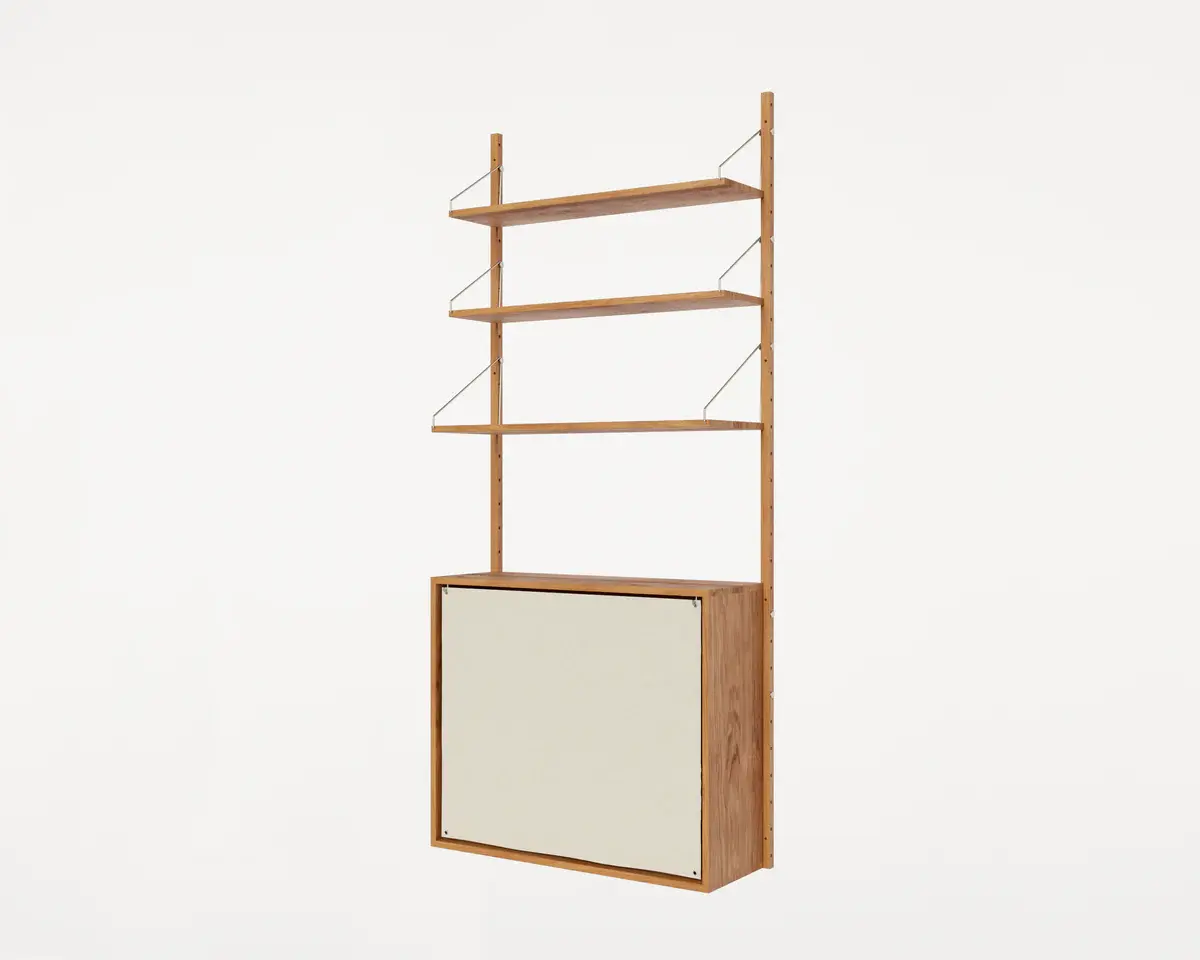 Frama Shelf Library Canvas Cabinet Section Natural Oak / Canvas H1852 W80