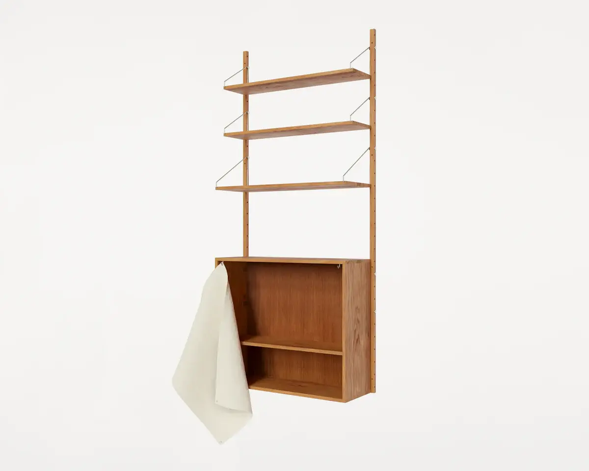 Frama Shelf Library Canvas Cabinet Section Natural Oak / Canvas H1852 W80