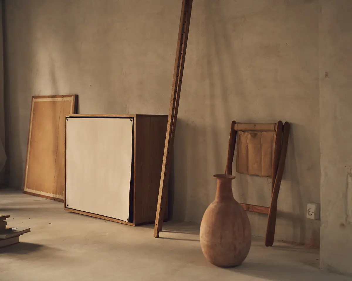 Frama Shelf Library Canvas Cabinet Natural Oak