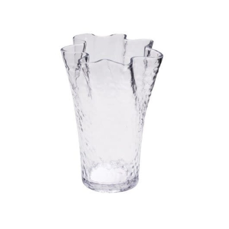 Hubsch Vase Ruffle Clear