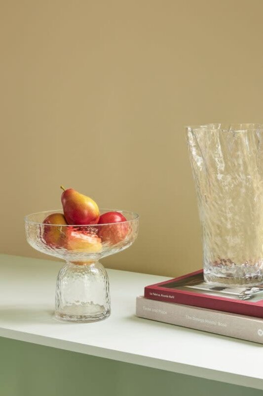 Hubsch Vase Ruffle Clear