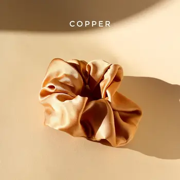 Marram Scrunchie Silk  Plant Dyed Copper Large
