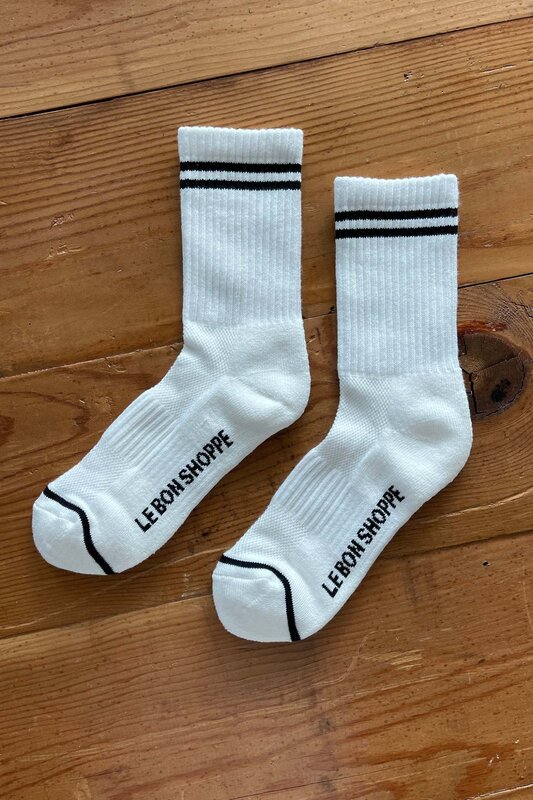 Le Bon Shoppe Boyfriend Socks Classic White