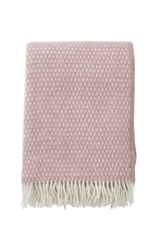 Klippan Plaid Knut Pink 100% Lambswool