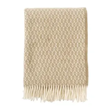 Klippan Plaid Lovik Beige 100% Wool