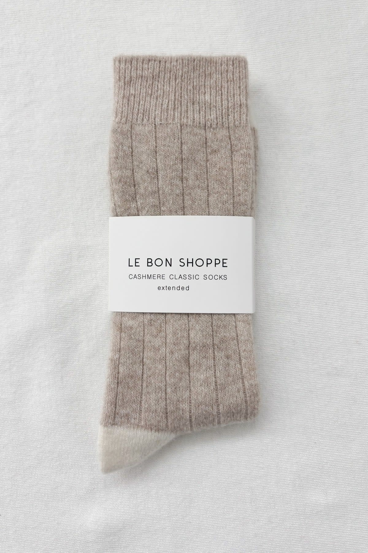 Le Bon Shoppe Extended Classic Cashmere Socks Fawn