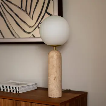 Globen Lighting Table Lamp Torrano Travertine