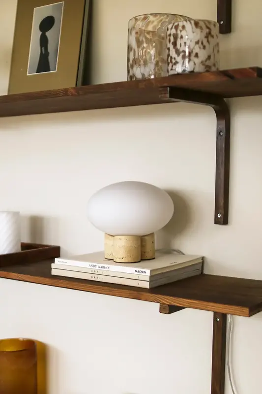 Globen Lighting Table Lamp Mammut Travertine Small