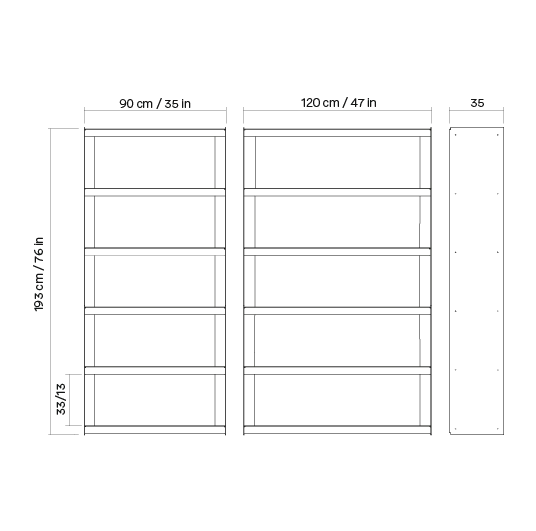 This is Util Plié Bookshelf