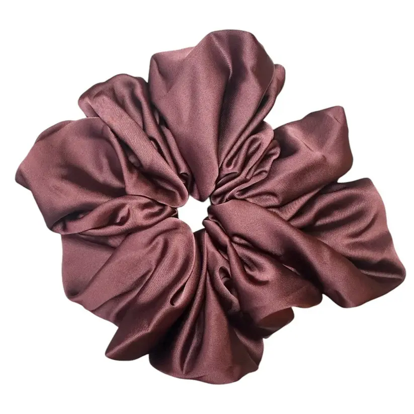 Pico Scrunchie Satin Extra Large Plume