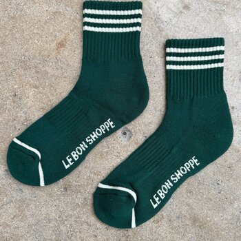 Le Bon Shoppe Girlfriend Socks Hunter Green OS