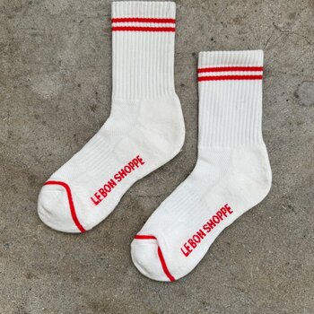 Le Bon Shoppe Boyfriend Socks Clean White OS