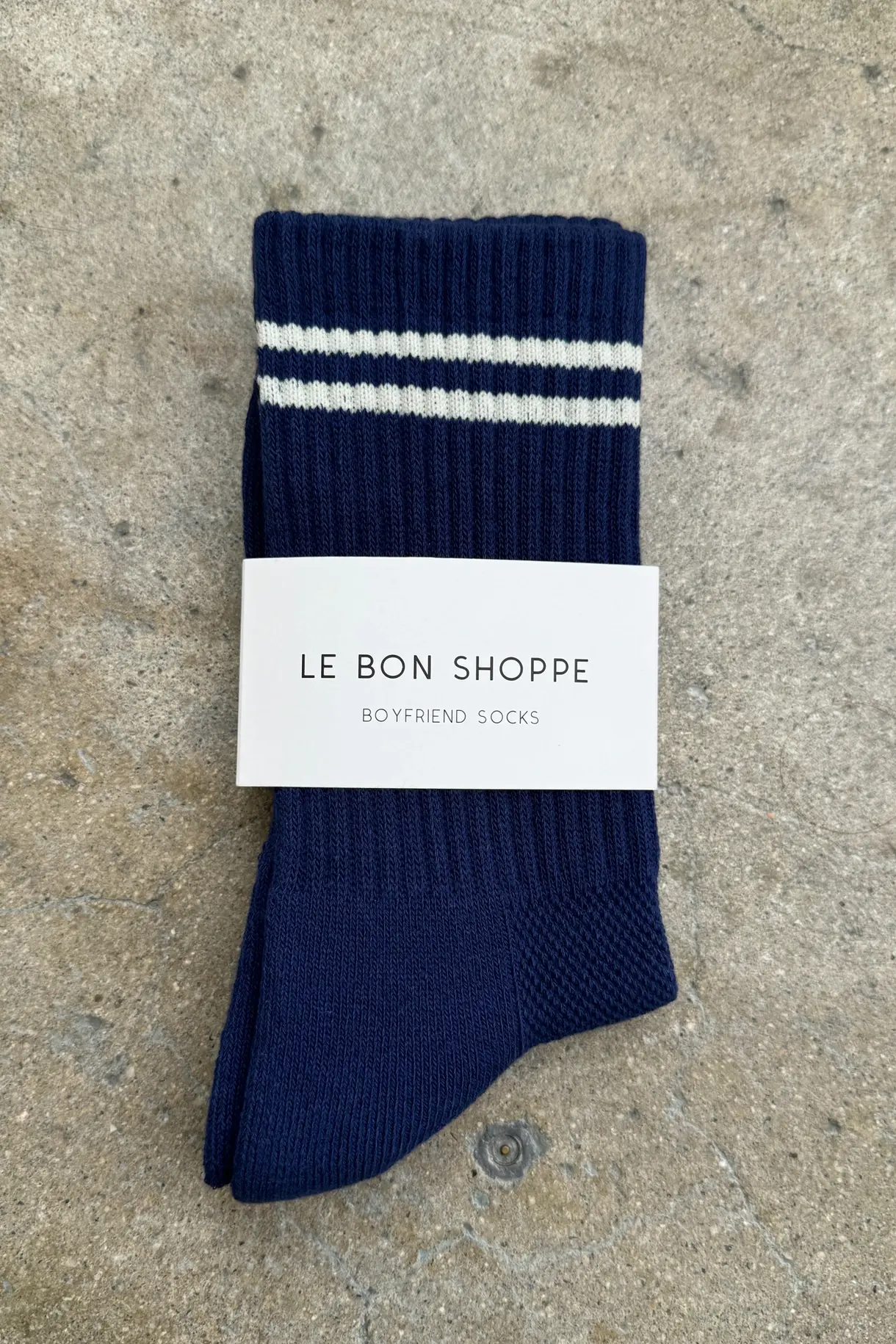 Le Bon Shoppe Boyfriend Socks Navy OS