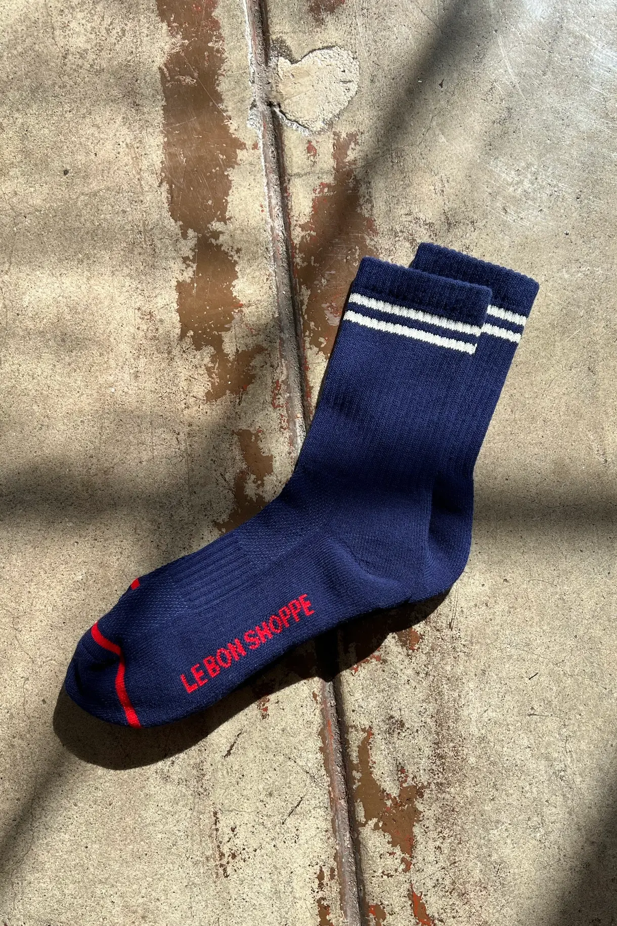 Le Bon Shoppe Boyfriend Socks Navy OS