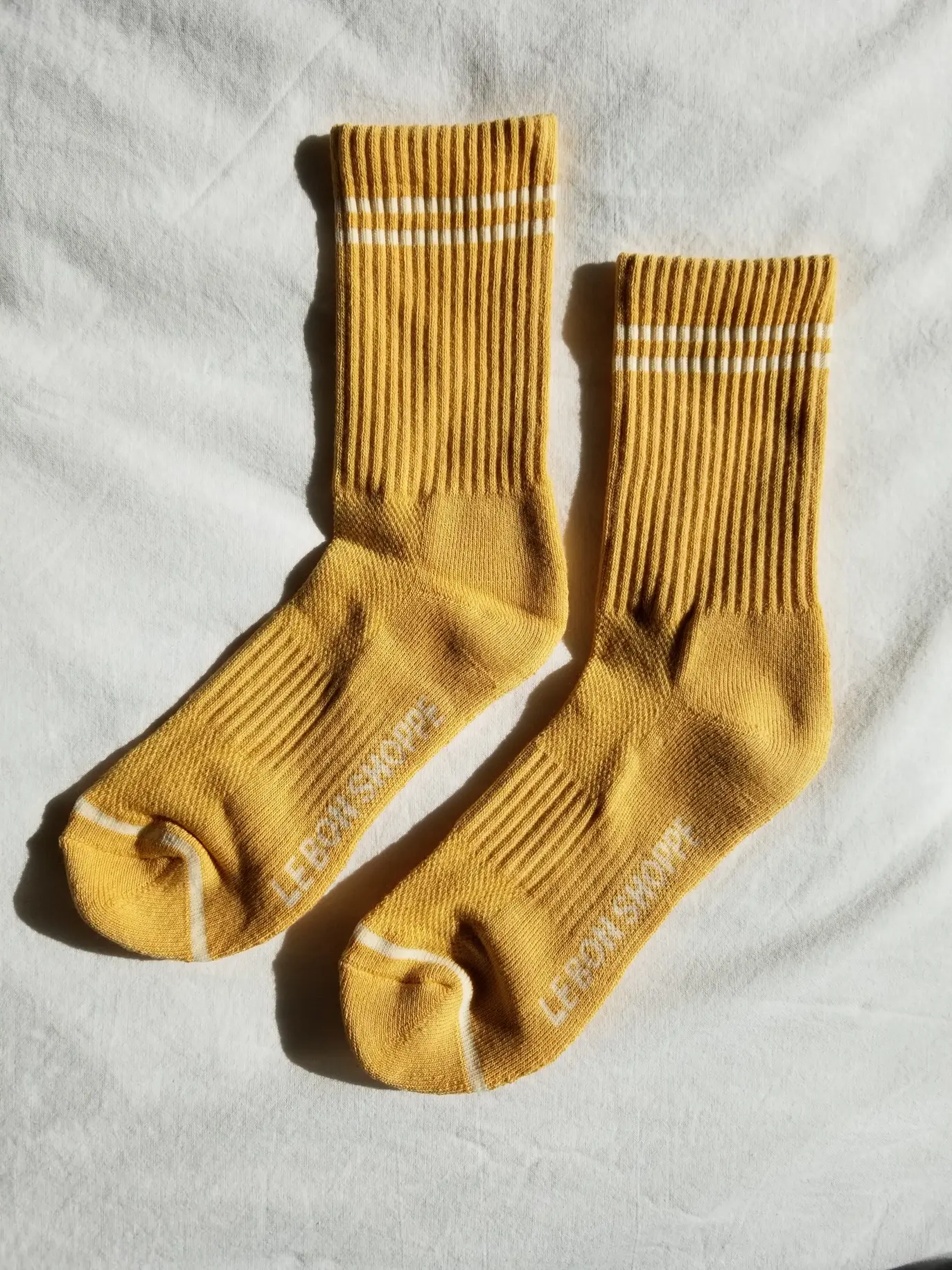 Le Bon Shoppe Boyfriend Socks Butter OS