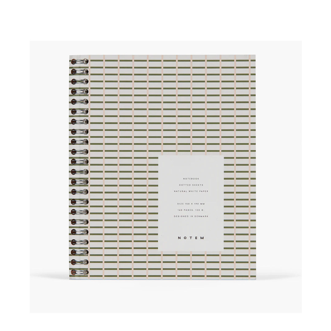 Notem Notebook Nela Medium Wirebound Green