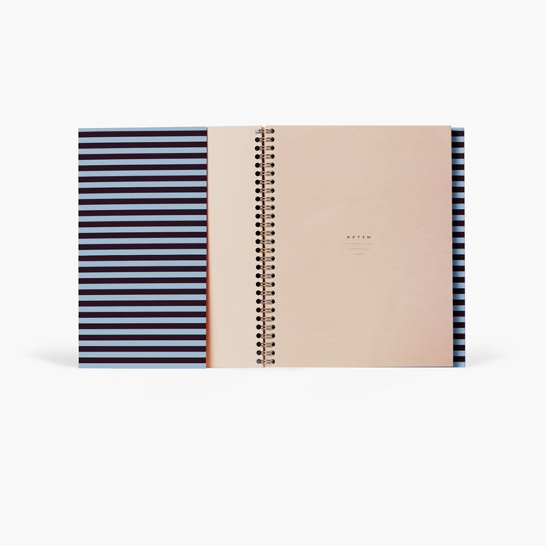 Notem Notebook Nela Large Wirebound Bordeaux Blue