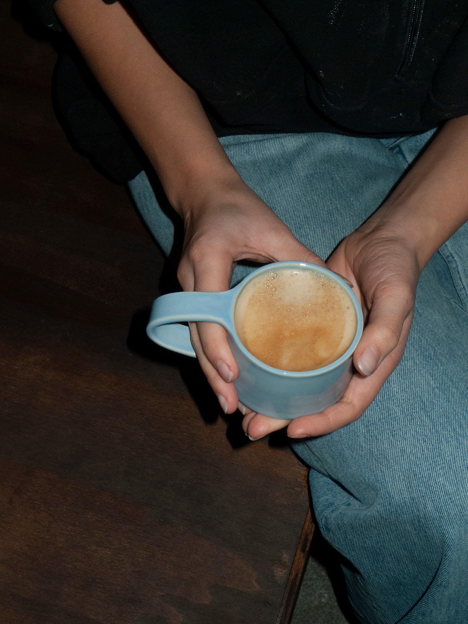 Almond in a Glass Cup Flat Handle Ice