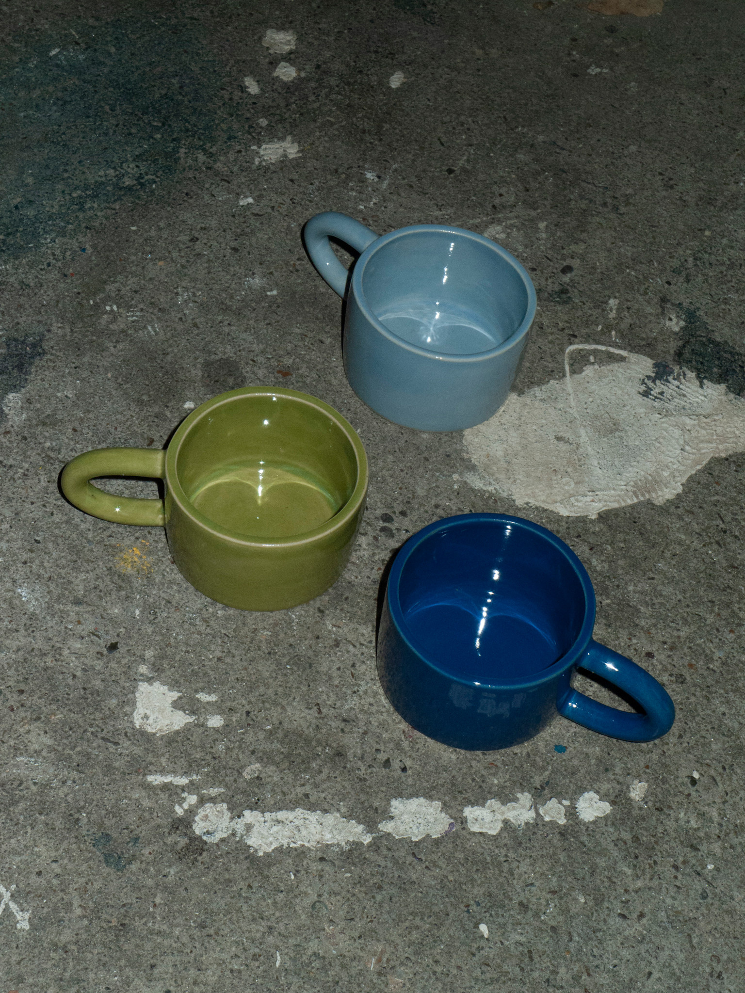 Almond in a Glass Cup Round Handle Moss