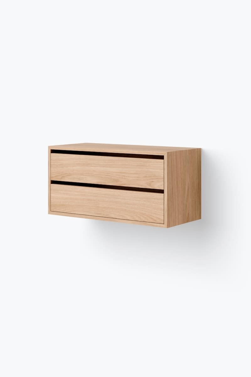 New Works Cabinet Low Drawers Oak
