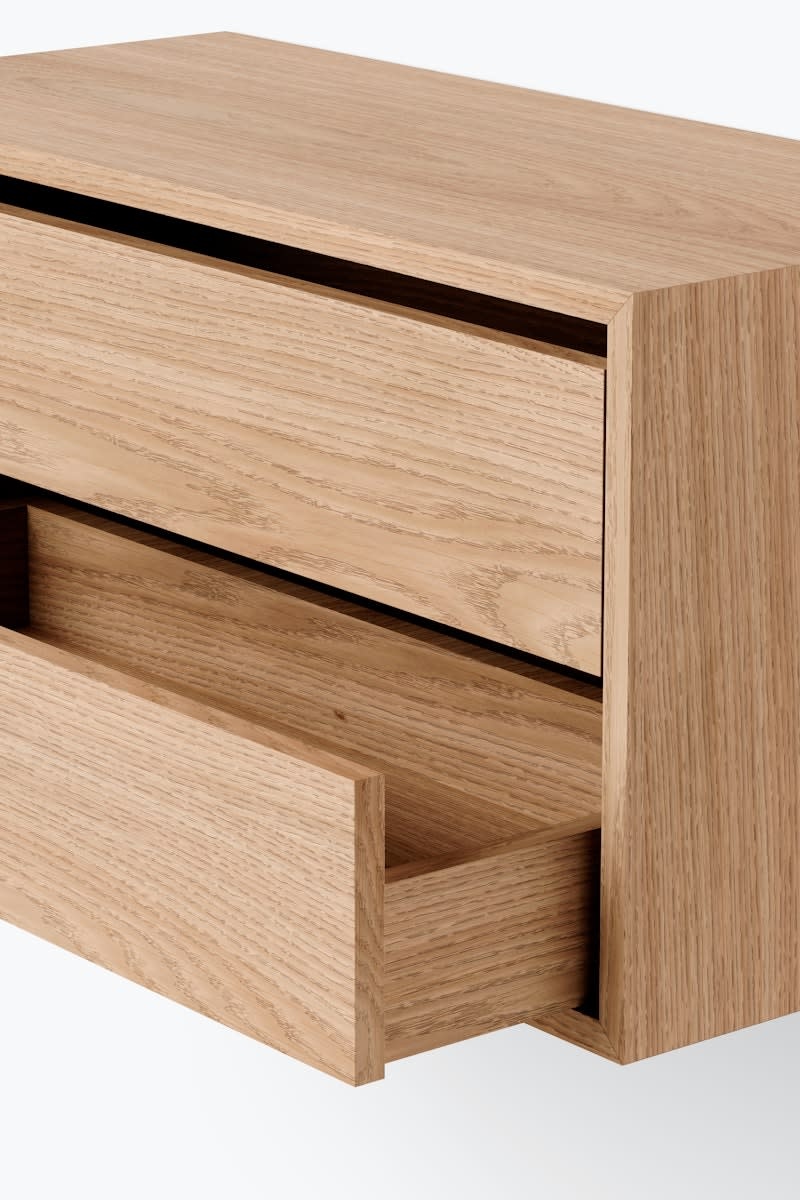 New Works Cabinet Low Drawers Oak