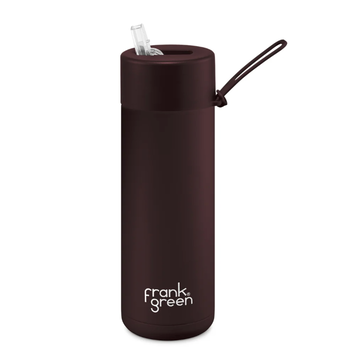 Frank Green Ceramic Reusable Bottle Straw lid Chocolate