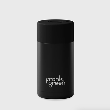Green Frank Ceramic Reusable Cup Button Lid Midnight