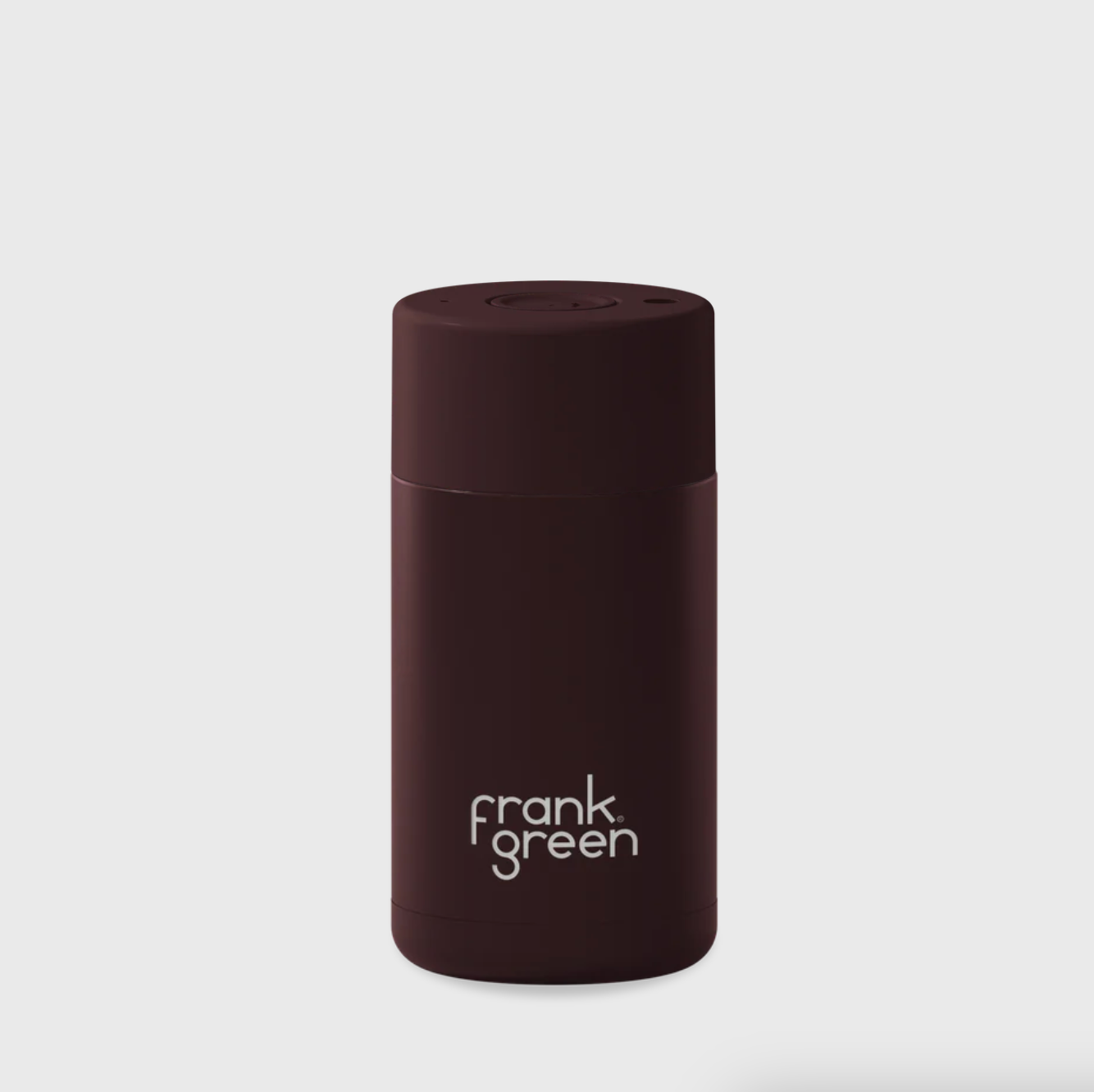 Frank Green Ceramic Reusable Cup Button Lid Chocolate