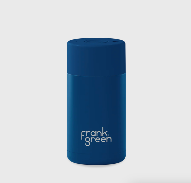 Frank Green Ceramic Reusable Cup Button Lid Deep Ocean