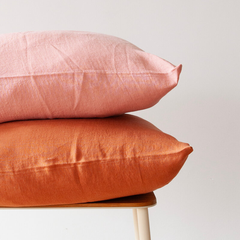 Linge Particulier Cushion Cover Linen Peach 50x50