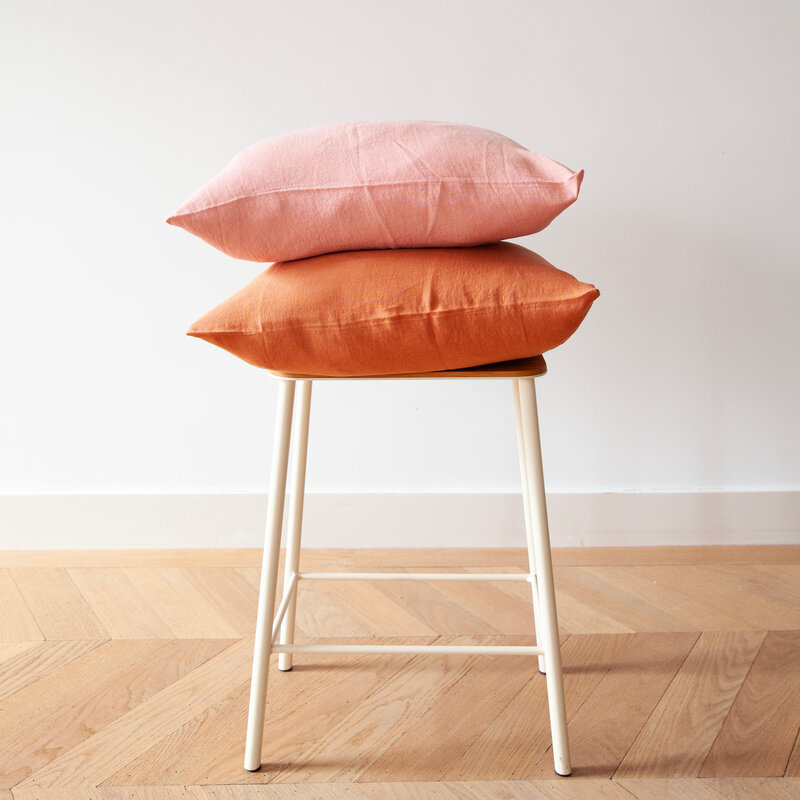 Linge Particulier Cushion Cover Linen Peach 50x50