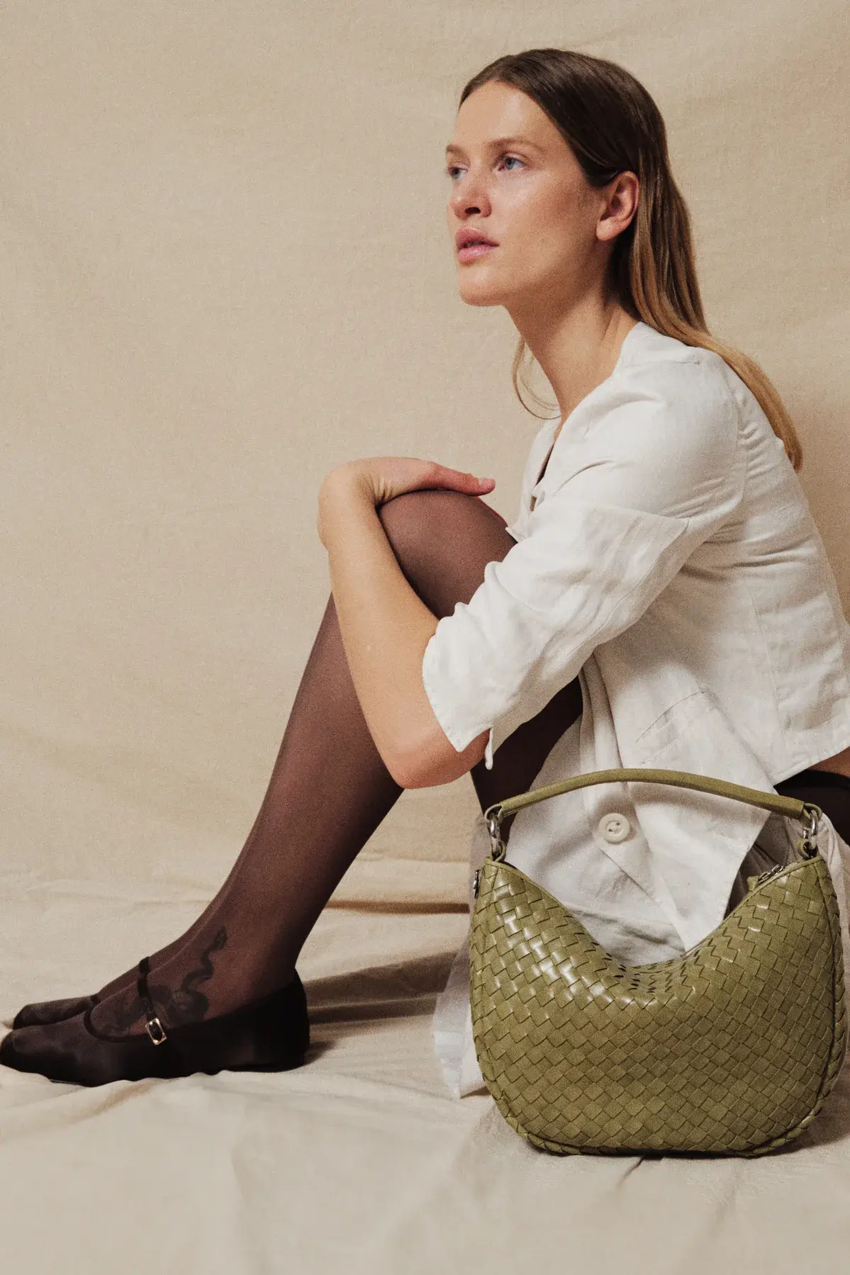 Adax Salerno shoulder bag Marlin Pear