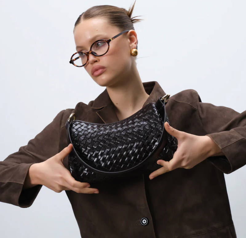 Adax Salerno Shoulder Bag Eleonora Dark Brown