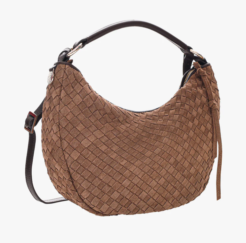 Adax Shoulder Bag Rozzano Marlin Braided Latte