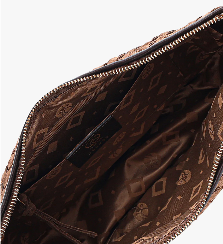 Adax Shoulder Bag Rozzano Marlin Braided Latte