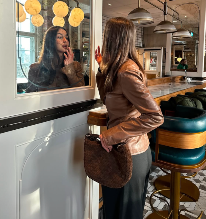 Adax Shoulder Bag Rozzano Marlin Braided Latte