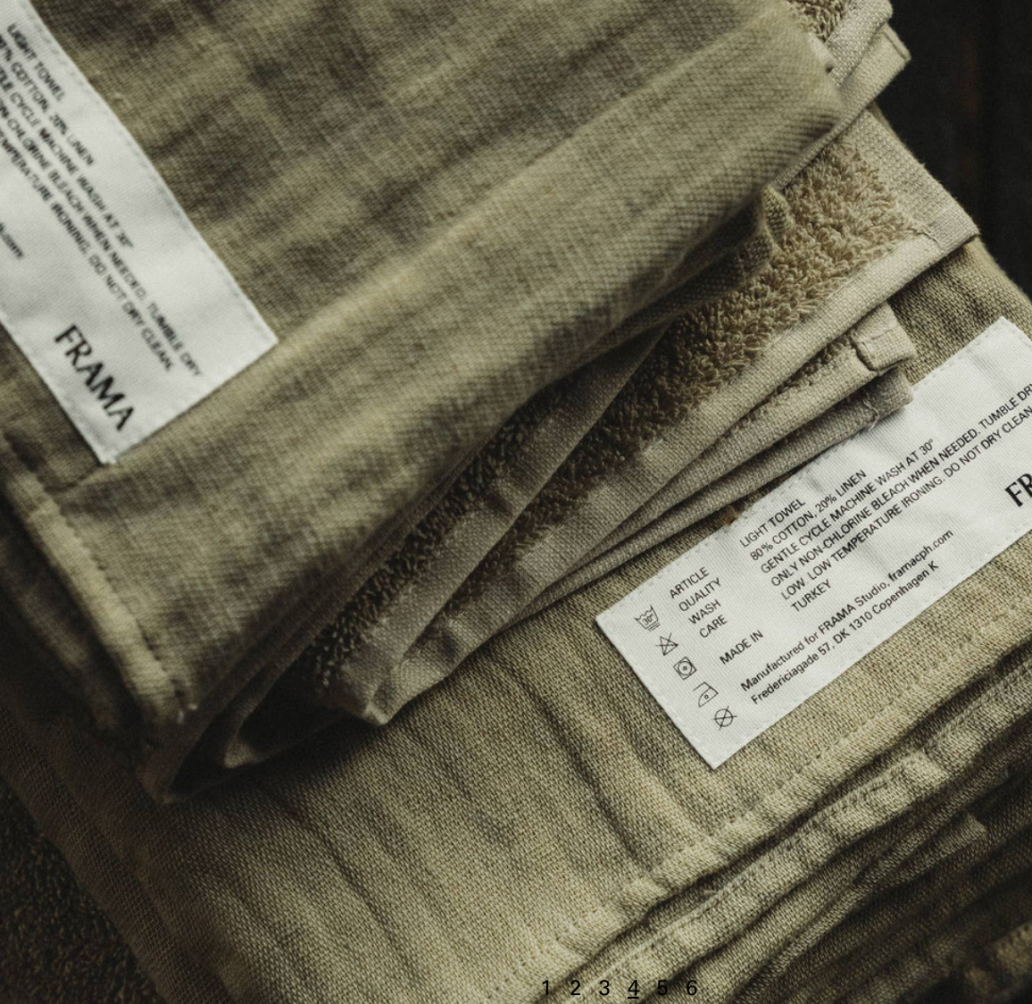 Frama Heavy Towel Sage Green Hand Towel