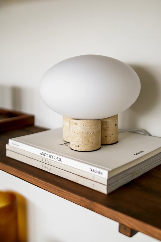 Globen Lighting Table Lamp Mammut Travertine Large