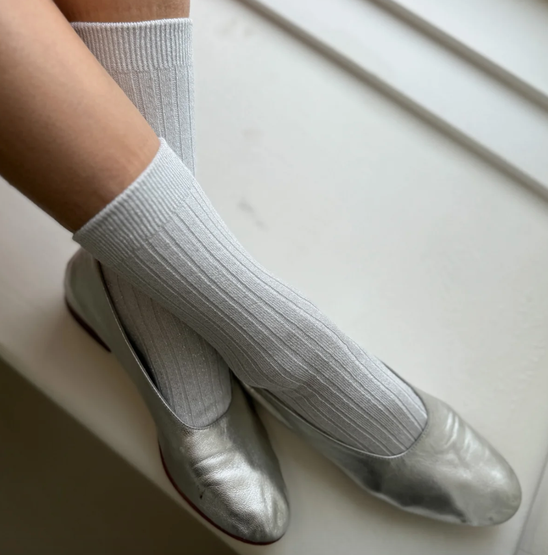 Le Bon Shoppe Her Socks Snow White Glitter