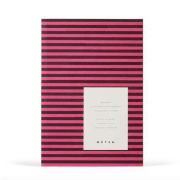 Notem Notebook Vita Bordeaux Stripe Small