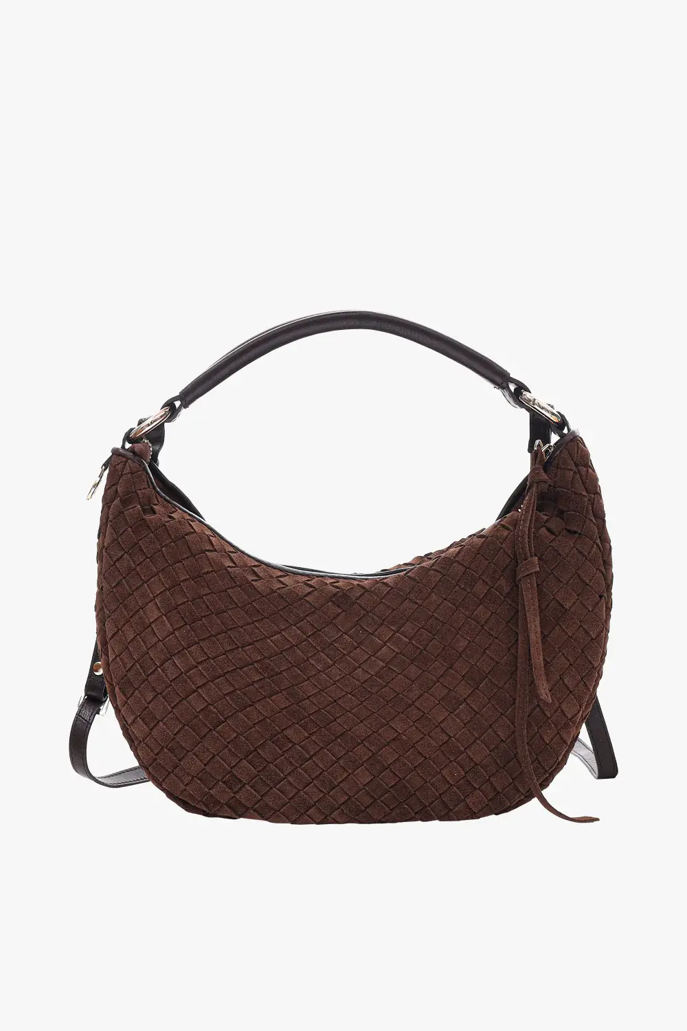 Adax Shoulder Bag Rozzano Marlin Braided Chocolate