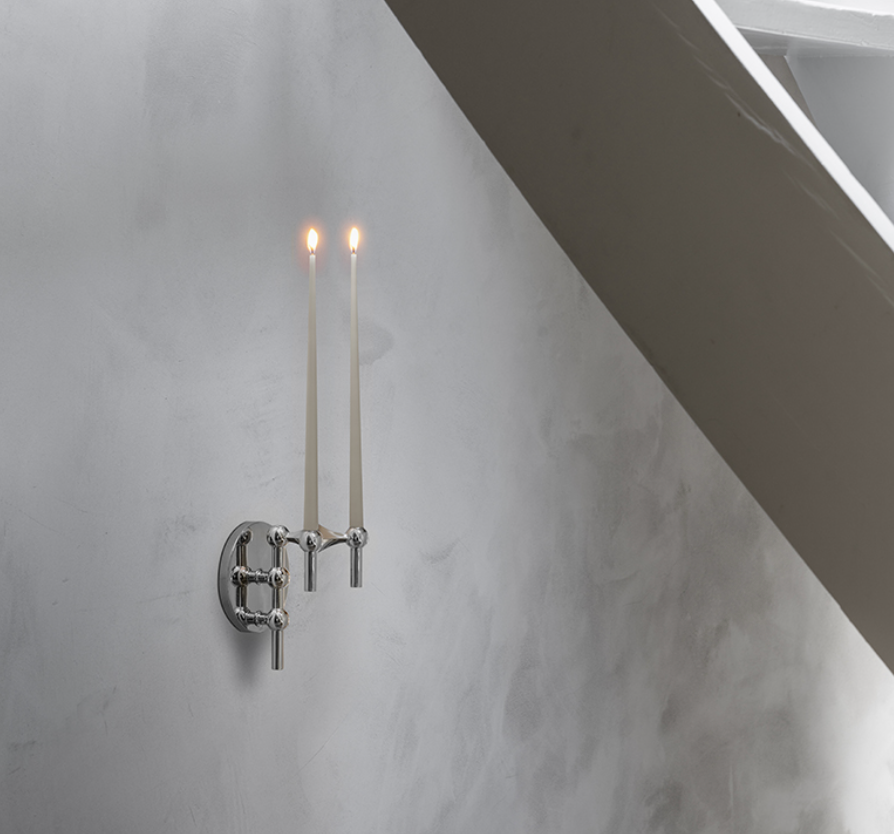 Stoff Nagel Chrome Nagel Wall Hanger Candle Holder