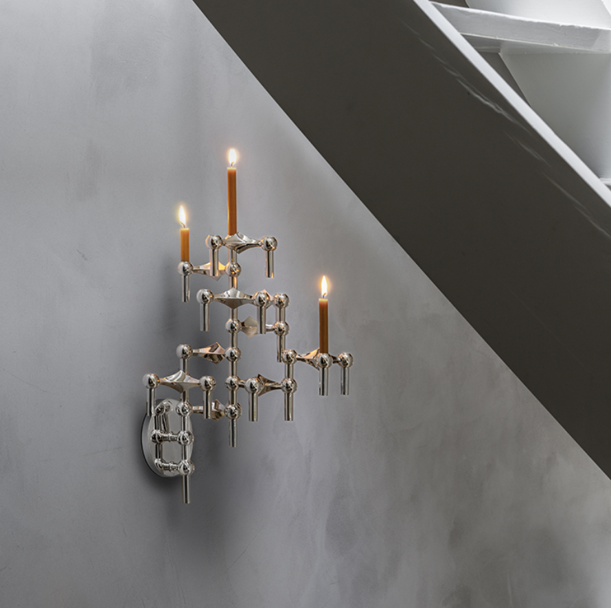 Stoff Nagel Chrome Nagel Wall Hanger Candle Holder