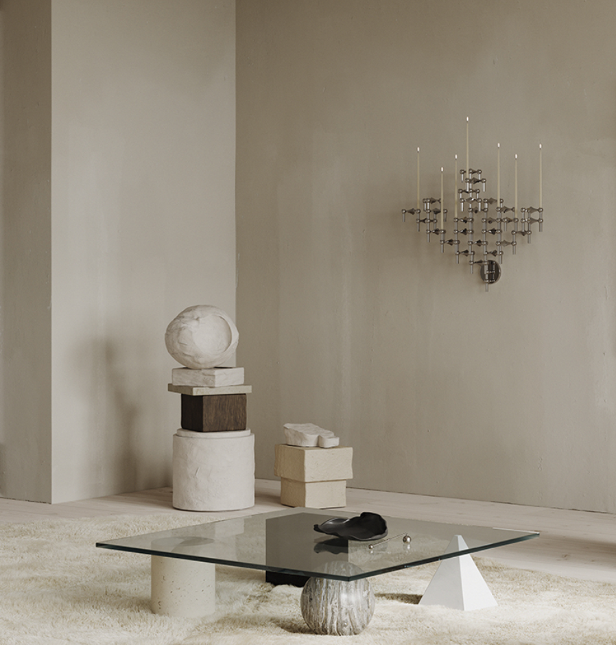 Stoff Nagel Chrome Nagel Wall Hanger Candle Holder