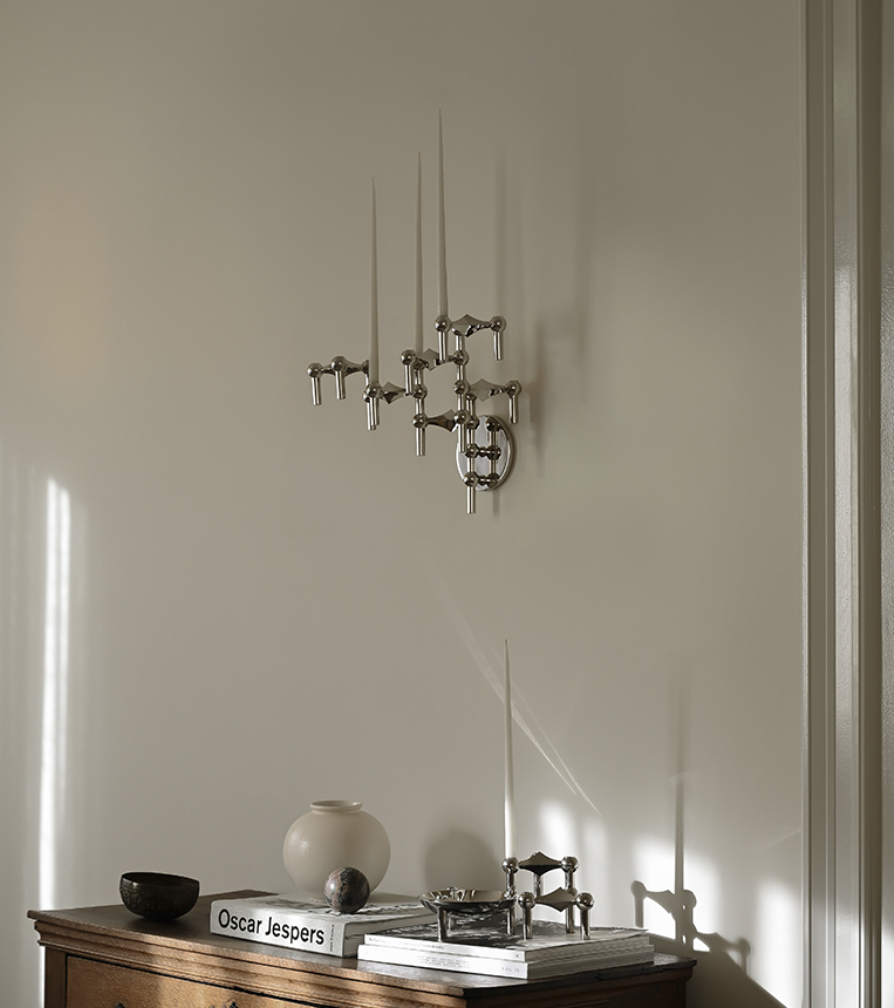 Stoff Nagel Chrome Nagel Wall Hanger Candle Holder