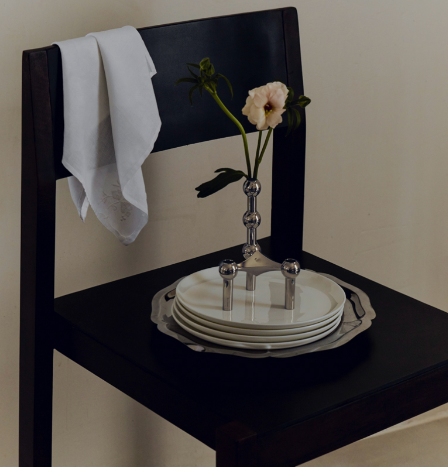 Stoff Nagel Chrome Nagel Candle Holder